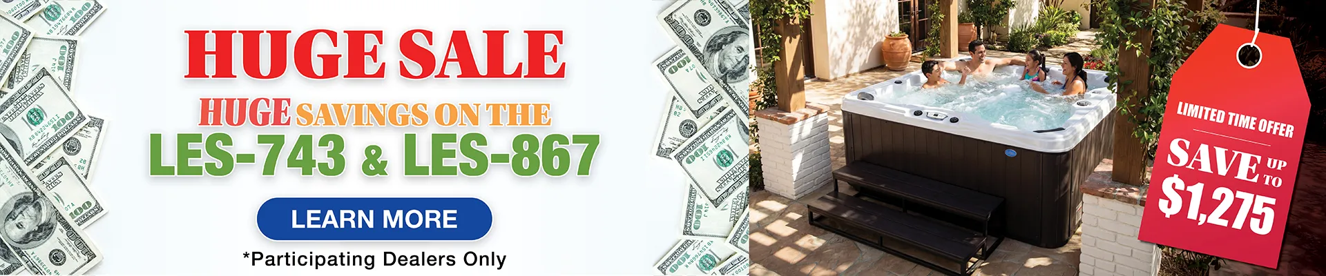 Calspas hot tub being used in a family setting - North Little Rock